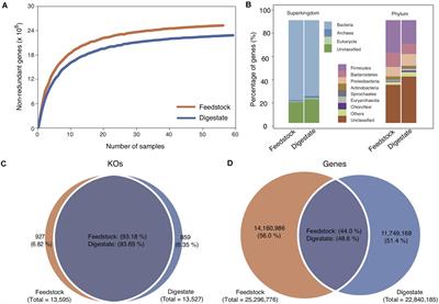 Variation of Metagenome From Feedstock to Digestate in Full-Scale Biogas Plants